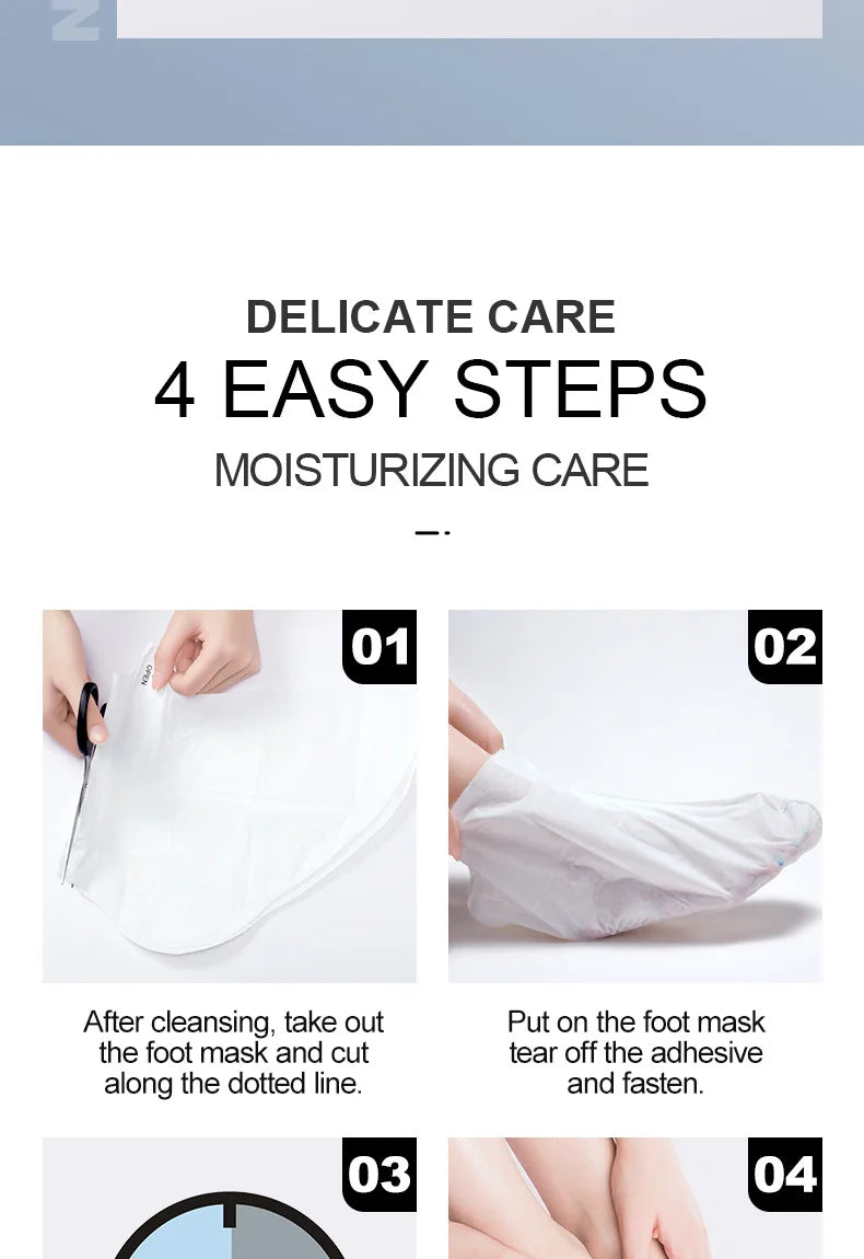 SADOER  Exfoliating Feet Mask Exfoliating Foot Peel Mask Socks Pedicure Peeling Dead Skin Remover Feet Mask Peel Moisturizing