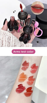 Gege Bear Pink Rabbit Velvet Matte Lip Cream Black Rabbit Water light lip glaze matte mirror pendant lipstick lip gloss
