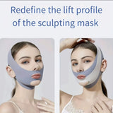 1pc V-Shape Face Sculpting Sleep Mask Breathable Elastic Lifting Tightening Mask Skin Care Slimming Strap Chin Up Mask Woman
