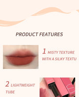 TX010 Thin Tube Matte Lipstick Waterproof Sweatproof Long-Lasting Makeup Resistant Dual Use on Lips And Cheeks