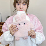 Plush Hot Water Bottle Kawaii Winter Warm Hot Water Bag for Period Pain Hand Warmer Girls Hand Feet Warm Water Heating Pad
