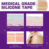 Waterproof & Reusable Silicone Scar Tape – Breathable, Skin-Friendly Adhesive for Ear Protection & Discreet Coverage
