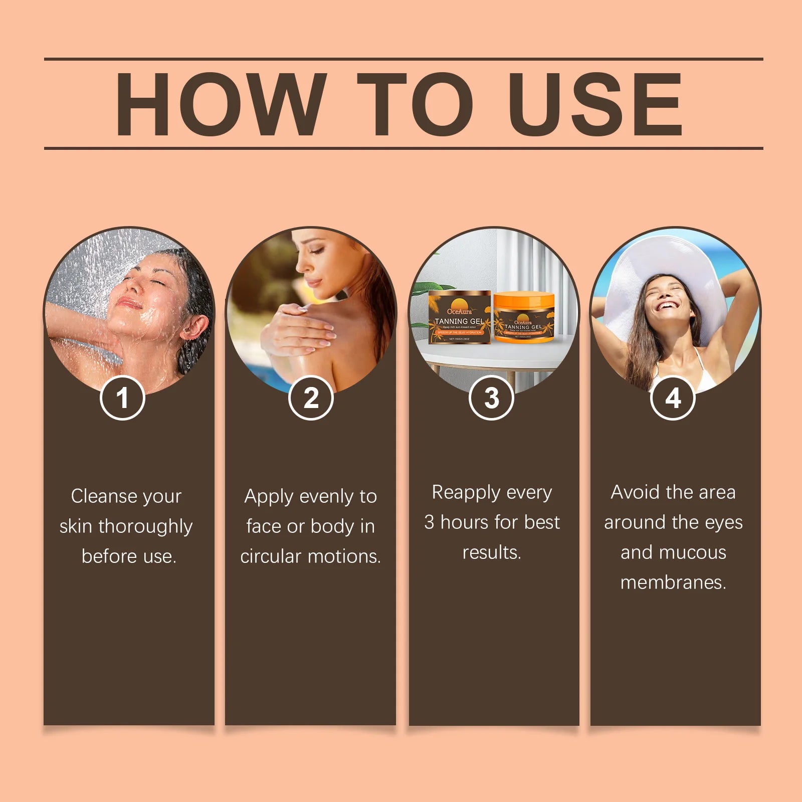 Intensive Tanning Gel Soothe Drying Redness Even Skin Tone Uv Protection Sun Tanning Oil Body Bronzer Accelerate Dark Skin Cream