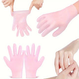2Pcs Reusable Silicone Moisturizing Gloves, Exfoliating Spa Hand Masks for Dry Cracked Skin, Soft Smooth Hand Care Tools