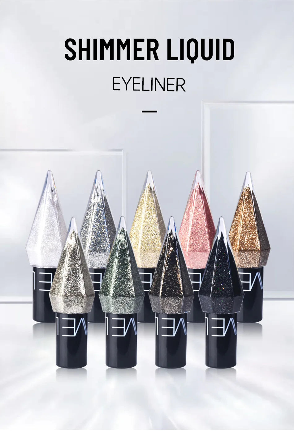 Diamond Sparkling Liquid Eyeliner Pearlescent Color Development Quick Dry Waterproof Not Easily Smudging Liquid Eyeliner