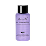 LIMEGIRL Nail Acrylic Liquid Monomer Crystal 40ml/75ml/120ml/240ml for Nail Art Acrylic Powder Extension Professional Manicure