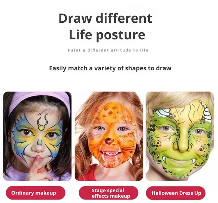 30G Water Solubility Monochromatic Body Paint Black And White Makeup Face Paint Halloween Party Waterproof Makeup Body Painting