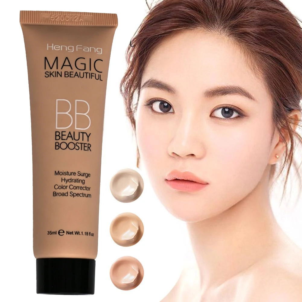 Natural Hydrating BB Cream Full-Coverage Foundation & Concealer, Color Correcting Tinted Moisturizer Cream Even Skin Tone Makeup