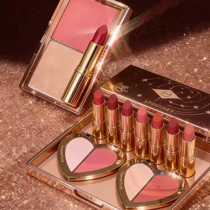 Charlotte Tilbury CT Blush Set Blush Liquid Blush Cushion Pen Two-color Highlights Solid Lip Gloss Natural Smooth and Not Sticky