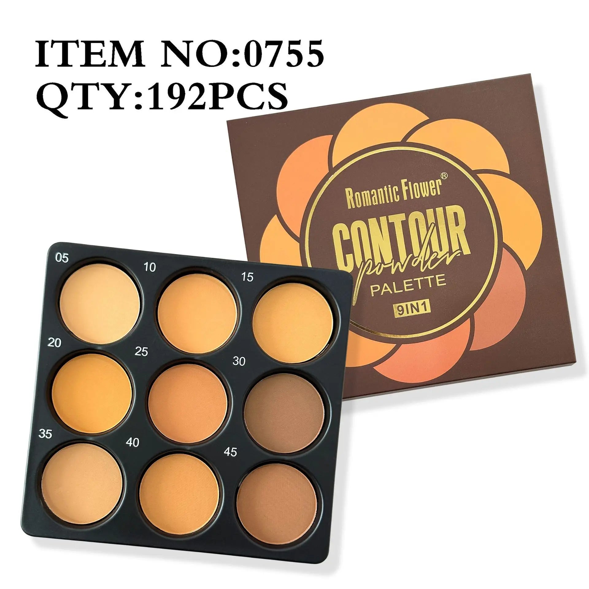 9-Color Waterproof Contour Concealer Matte Palette Medium to Deep Shades 3D Sculpting Oil Control Long Lasting Wear Makeup