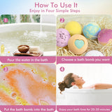 Bath Treat Gift Set - 12 Pack Handmade Natural & Organic Ingredients, Spa Relaxing Gifts for Women & Men, Aromatherapy Bubble Ba