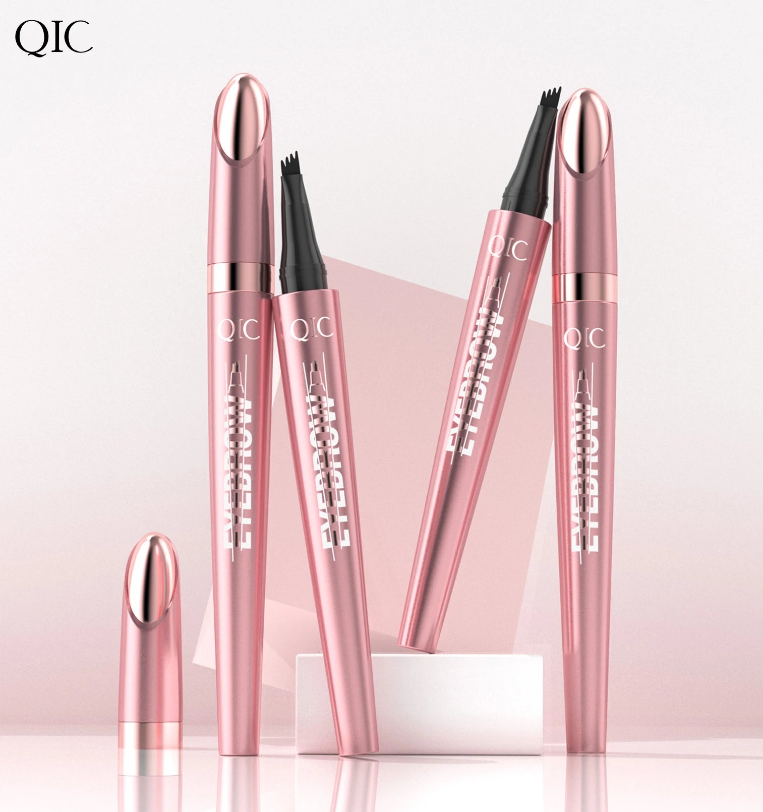 Four Claw Liquid Eyebrow Pen Waterproof Sweatproof Long Lasting 3D Wild Brow Microblading Makeup for Beginners