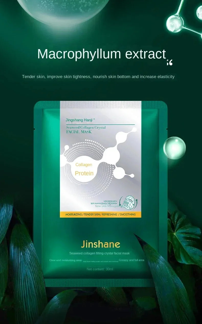 5pcs*30ml Hot Sale Seaweed Collagen Filling Crystal Mask Replenishing Fruit Jelly Skin Transparent Mask Skin Care Masque