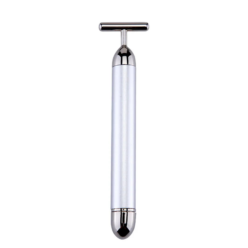 24k Gold Face Lift Roller Vibration Slimming Massager Facial Stick Facial Beauty Skin Care T Shaped Vibrating Massager