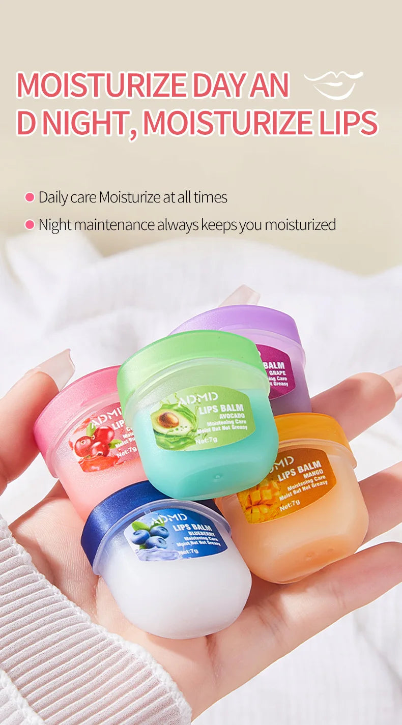 8 Pieces Vaseline Lip Balm Set Rose Lemon Flavor Moisturizing Anti-Dry Crack Long Lasting Nourishing Lip Mask Lip Care