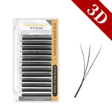 NAGARAKU Automatic Flowering W Shape  Bloom 3D 4D 5D 6D Premade Fans Eyelash Extensions Natural Soft Light Full Dense