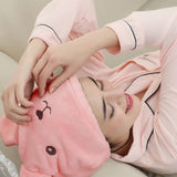 Super Absorbent Hair Drying Bath Towel Cap Cute Cartoon Bear Microfibre Soft Dry Hair Wrap Bathroom Accessories Bonnets