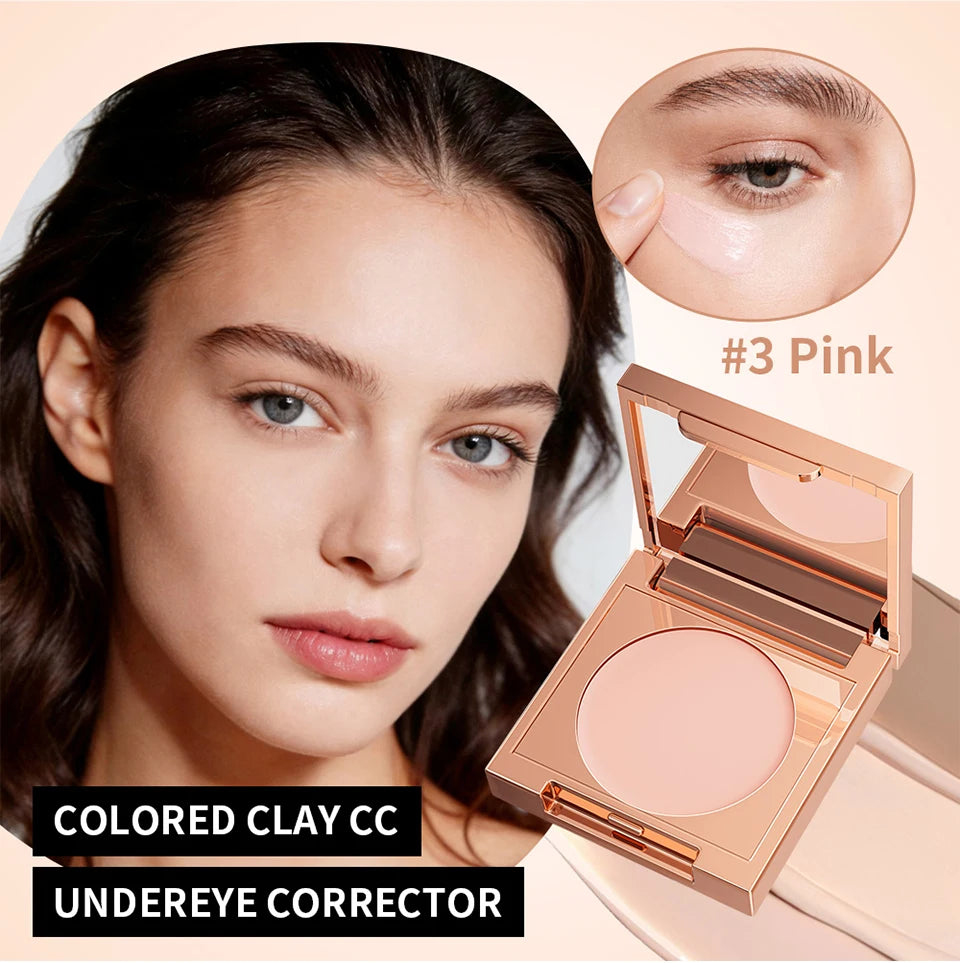 Undereye Color Correction Concealer Fine Clay Texture Brightening Smoothing Skin Waterproof Moisturizes Quick Cover Dark Circles