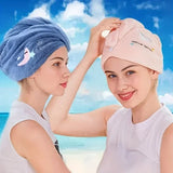 Quickly Dry Hair Hat Towels Super Absorbent Soft Bathroom Women Head Towels Cute Hair Towel Hair Dry Wrap Bonnets