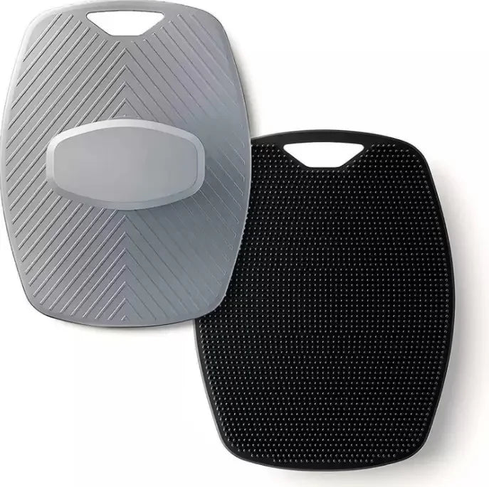 Exfoliating Silicone Brush Cleanser No Slip Handle Body Scrubber Cleans and Massages Skin Bathroom Accessories Bath Brush