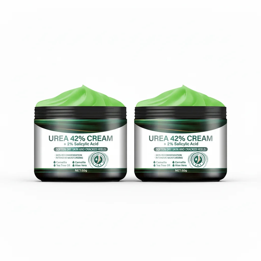 Urea 42% Foot Cream with Salicylic Acid - Intensive Cracked Heel Repair, Tea Tree & Aloe, Fast Absorption, Winter Therapy