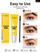 Clear Eyebrow Gel 3PCS Set, Strong Hold Waterproof Brow Shaping Gel, Natural Fuller Brows Makeup, Flake-Free Brow Lamination