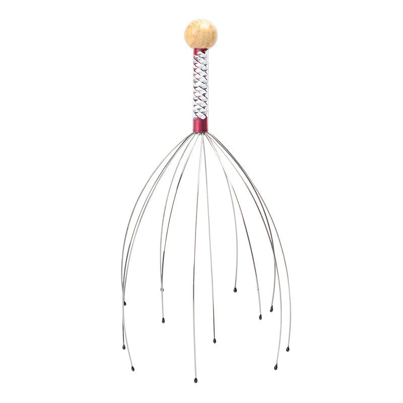 Octopus Head Massager Scalp Massager Relaxation Relief Body Massager Remove Muscle Tension Tiredness Metal Head Relax Massager