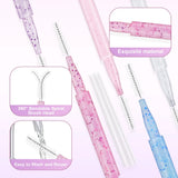 MAYOOC Mini Eyebrow Brush Brow Perm Brush Disposable Brow Lifting Brushes Bendable Micro Eyelash Brush Applicators Tools