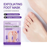 SADOER  Exfoliating Feet Mask Exfoliating Foot Peel Mask Socks Pedicure Peeling Dead Skin Remover Feet Mask Peel Moisturizing