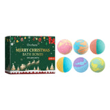 OceAura Christmas Bath Bombs Gift Set Aromatherapy Relax Stress Exfoliating Moisturize Shower Cleaner Handmade Bath Salt Ball