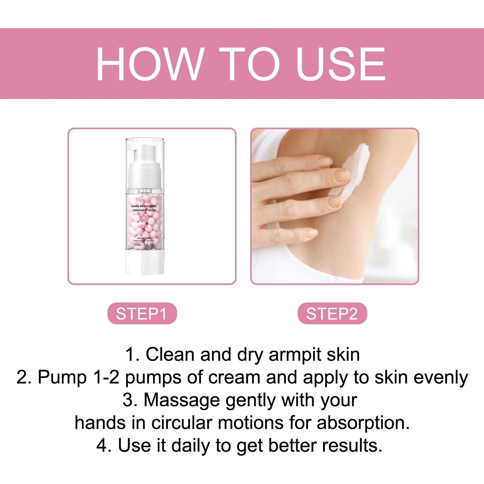 HOYGI Sakura Brighten Cream Improve Dull Reduce Melanin Glowing Skin for Underarms Knees Elbows Moisturize Bleaching Skin Care