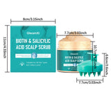 Salicylic Detox Scalp Scrub With Massage Brush Set Deep Cleansing Refreshing Oil Control Anti-Frizzy Hair Care Salon-at-home
