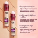 USHAS 12 Color Liquid Concealer Moisturizing Rotating Sponge Head Concealer Long Lasting Lightweight Multi-use Foundation Makeup