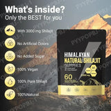 Pure Himalayan Shilajit Gummies Supplements Contain 3000mg xilaizhi & 85+ Trace Minerals Daily health support 60 Pieces