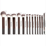 Soft Bristle Kabuki Blending Makeup Brush Set 13Pcs Foundation Eyeshadow Blush Cosmetic Tool Professional Salon Daily Facial Makeup Supply