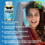 Greensure Marine Collagen - With Hyaluronic Acid, Biotin & Blueberry Support Joint, Hair, Skin, Nail, Cartilage & Overall Health
