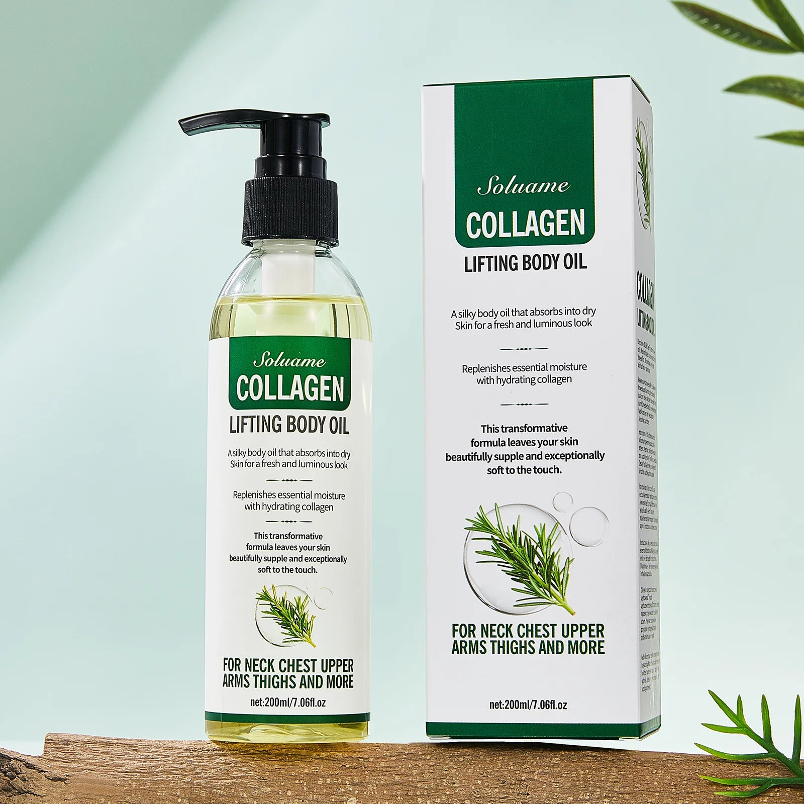 Collagen Lifting Body Oil, Hydrating & Firming Dry Oil, Lightweight Fast-Absorbing, after Shower Moisturizing Oil for Women Men