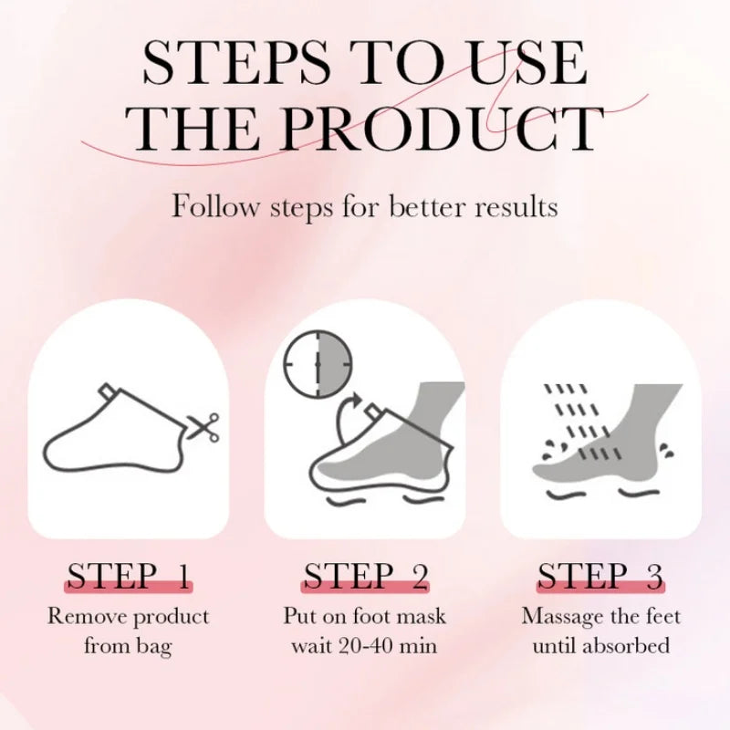 6 Pairs SADOER Fruits Foot Mask Moisturizing Foot Peeling Mask Exfoliating For Feet Spa Pedicure Exfoliant Feet Skin Care