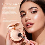 LongLasting Waterproof Face Highlighter Powder Instant Silky Skin Glow Baked Shimmer Illuminator Makeup Contouring Glitter