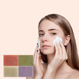 4pcs Plant Matte Pellet Soap Coconut Oil Lavender Rose Essential Oil Wash Face Wash Hand Soap Set Box Holiday Gift, Christmas