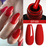 MEET ACROSS 7ml Wine Red Gel Nail Polish Long-Lasting French Style Gel Nail Supplies For Manicure DIY Design Nail Art Varnish