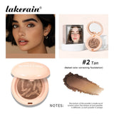 Demi Matte Natural Finish Baked Brighten Color Correcting Powder Foundation Buildable Light to Coverage Oil Control Makeup