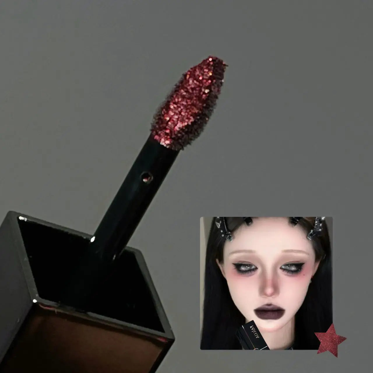 Pearlescent Polarized Green Lip Mud Gloss Fine Shimmer Lip Glaze Plumping Gothic Black Moisturizing Shiny Halloween Lips Makeup