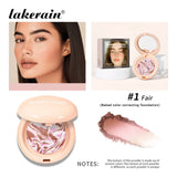 Demi Matte Natural Finish Baked Brighten Color Correcting Powder Foundation Buildable Light to Coverage Oil Control Makeup