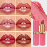 CHOOSE RASME 6 Colors Chocolate Bar Lipstick Makeup Pearl Matte Matte Not Easy to Fall out Matte Waterproof Lipstick