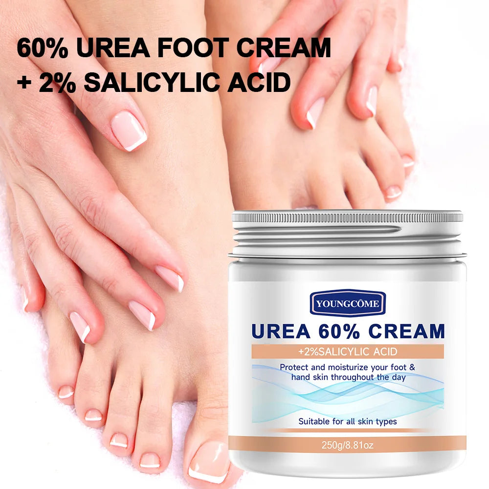 YOUNGCOME 60% Urea Cream+2% Salicylic Acid Moisturizing Foot Care Cream Can Moisturize Your Foot Improving Dryness and Roughness