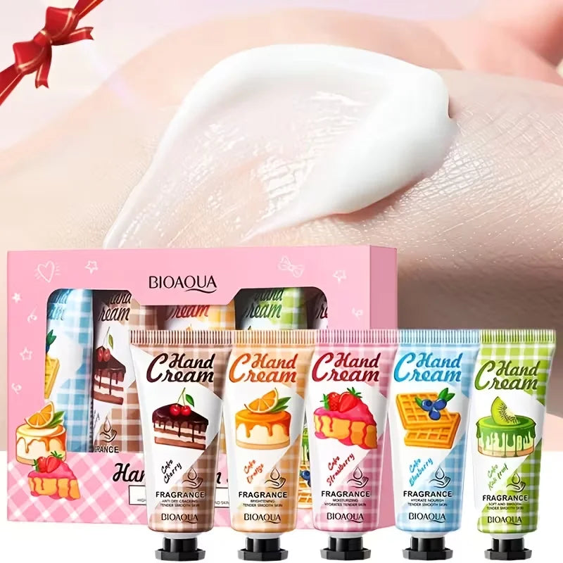 Christmas gift 5/box hand cream set,Fragrance hand cream,cream texture,hand cream travel pack,durable moisturizer gift for women
