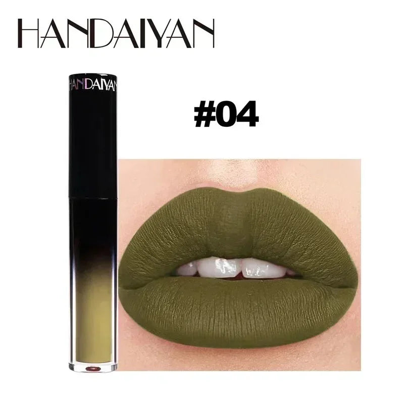 12 Color Halloween Dark Lip Gloss Matte Colorful Non Fade Liquid Lipstick Kit Waterproof Lasting Black Red Blue Velvet Lipsticks