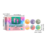 Bubble Foot Bath Ball Exfoliating Moisturizing Relief Stress Fragrances Aromatherapy Shower Bathing Foot Spa Foot Bath Salt 6pcs