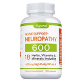 Neuropathy Support Supplement 600mg - Supports The Nervous System, Relieves Stress, Promotes Brain Function, and Boosts Energy